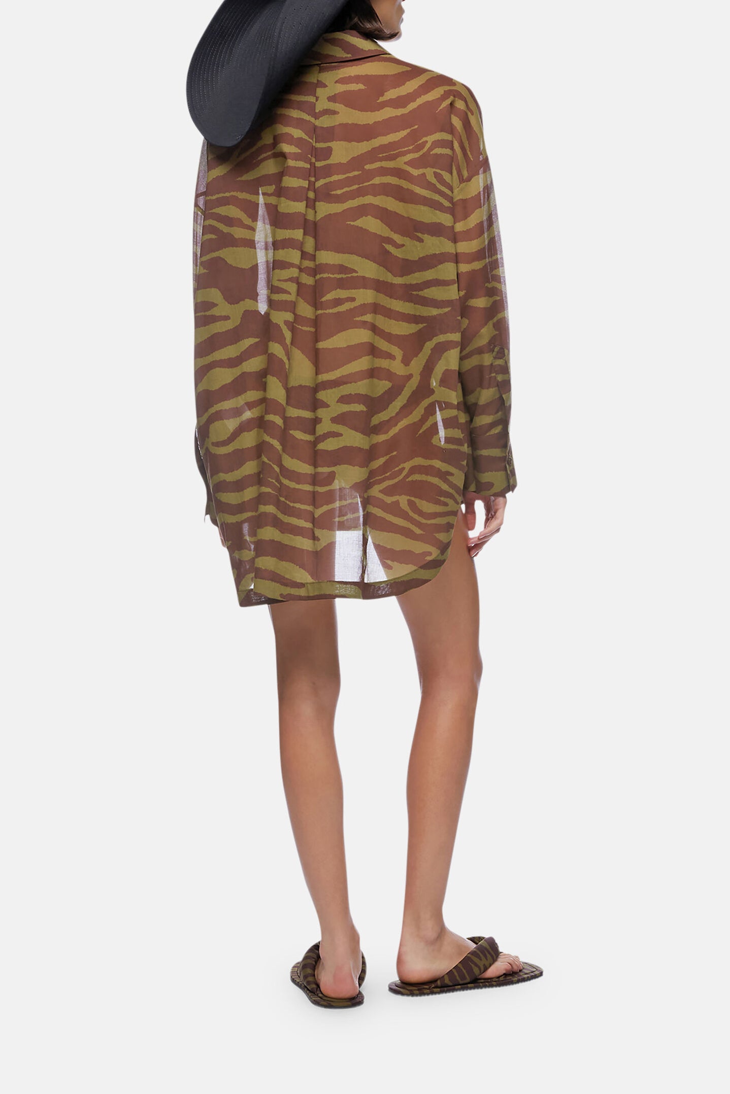 Bluse Muslin Zebra in Grün/BraunThe Attico - Anita Hass