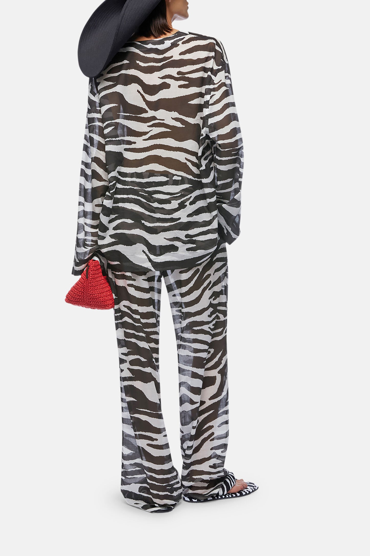 Bluse Muslin Zebra in Weiß/SchwarzThe Attico - Anita Hass