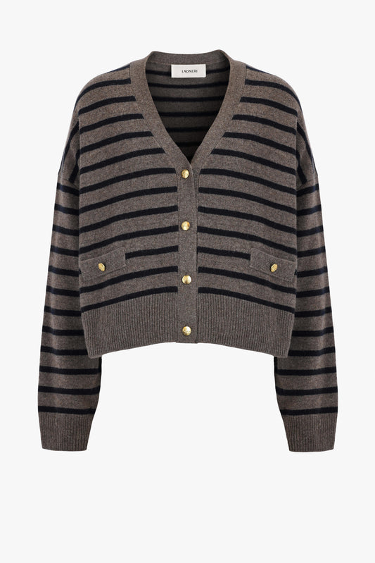 Cardigan Ramatuelle in Nougat/Dark NavyLadneri - Anita Hass