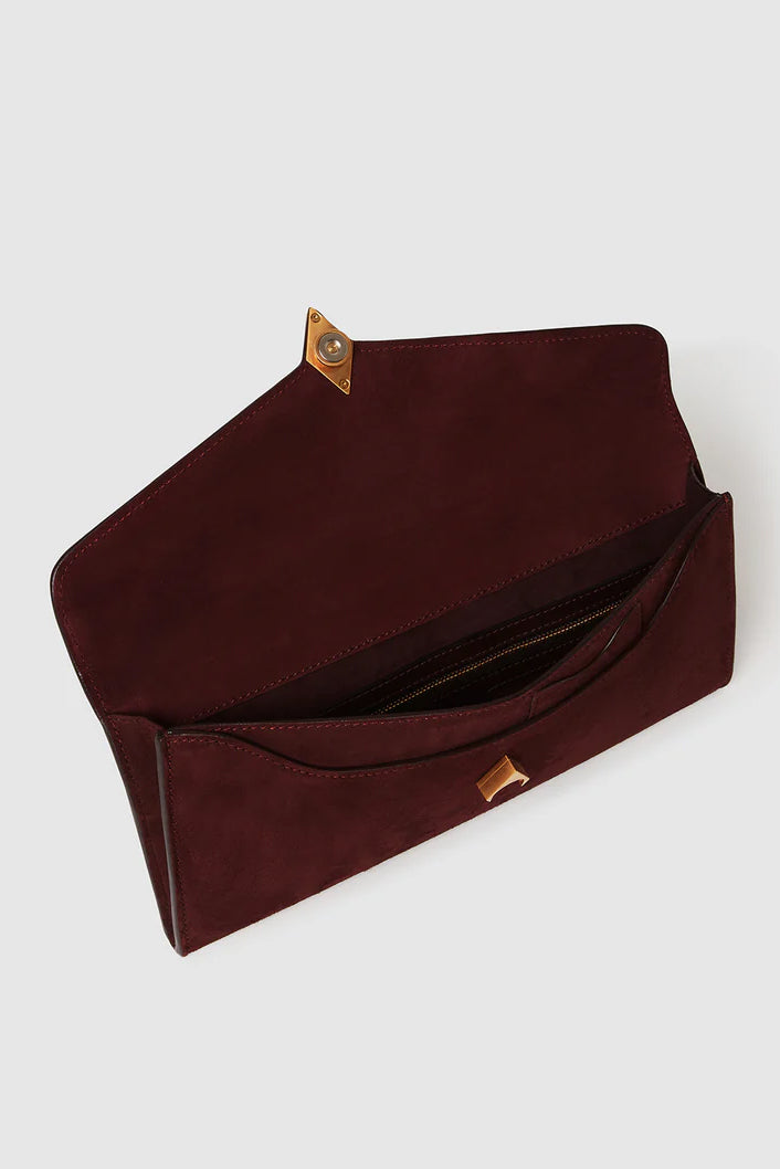 Clutch Edge in Amarone SuedeMétier - Anita Hass