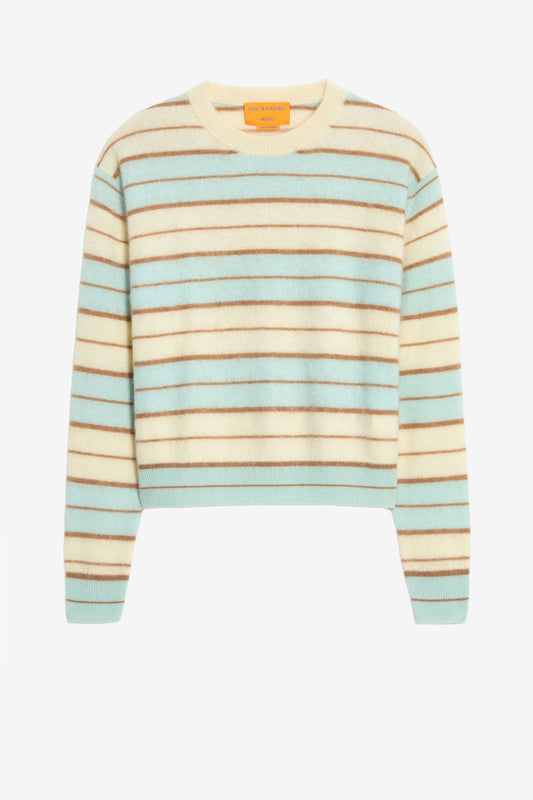 Pullover Grizzly Stripe in Seaglass