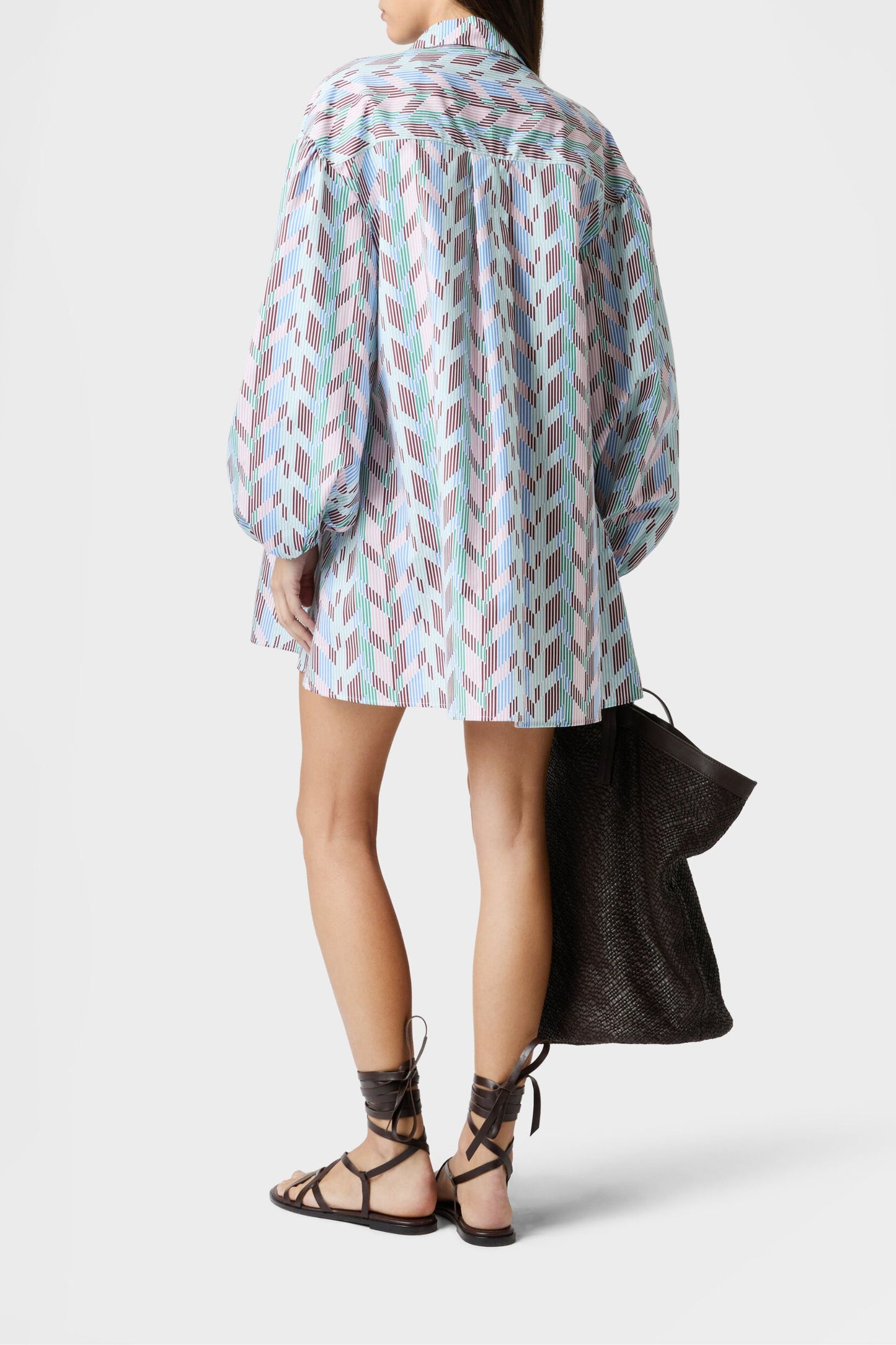 Shirt dress in Multi Stripes