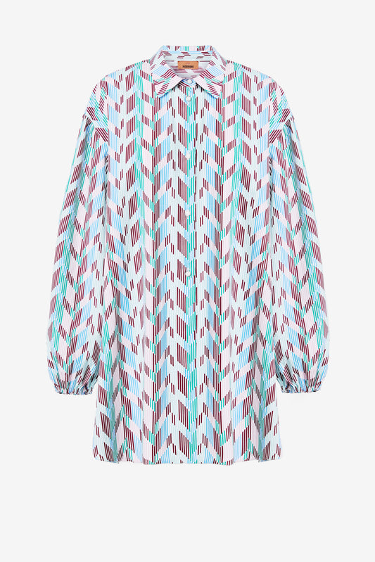 Shirt dress in Multi Stripes