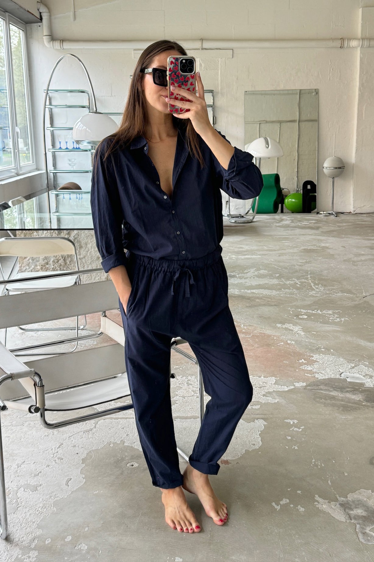 Hose Draper in NavyXírena - Anita Hass