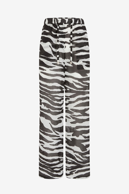 Hose Muslin Zebra in Weiß/SchwarzThe Attico - Anita Hass