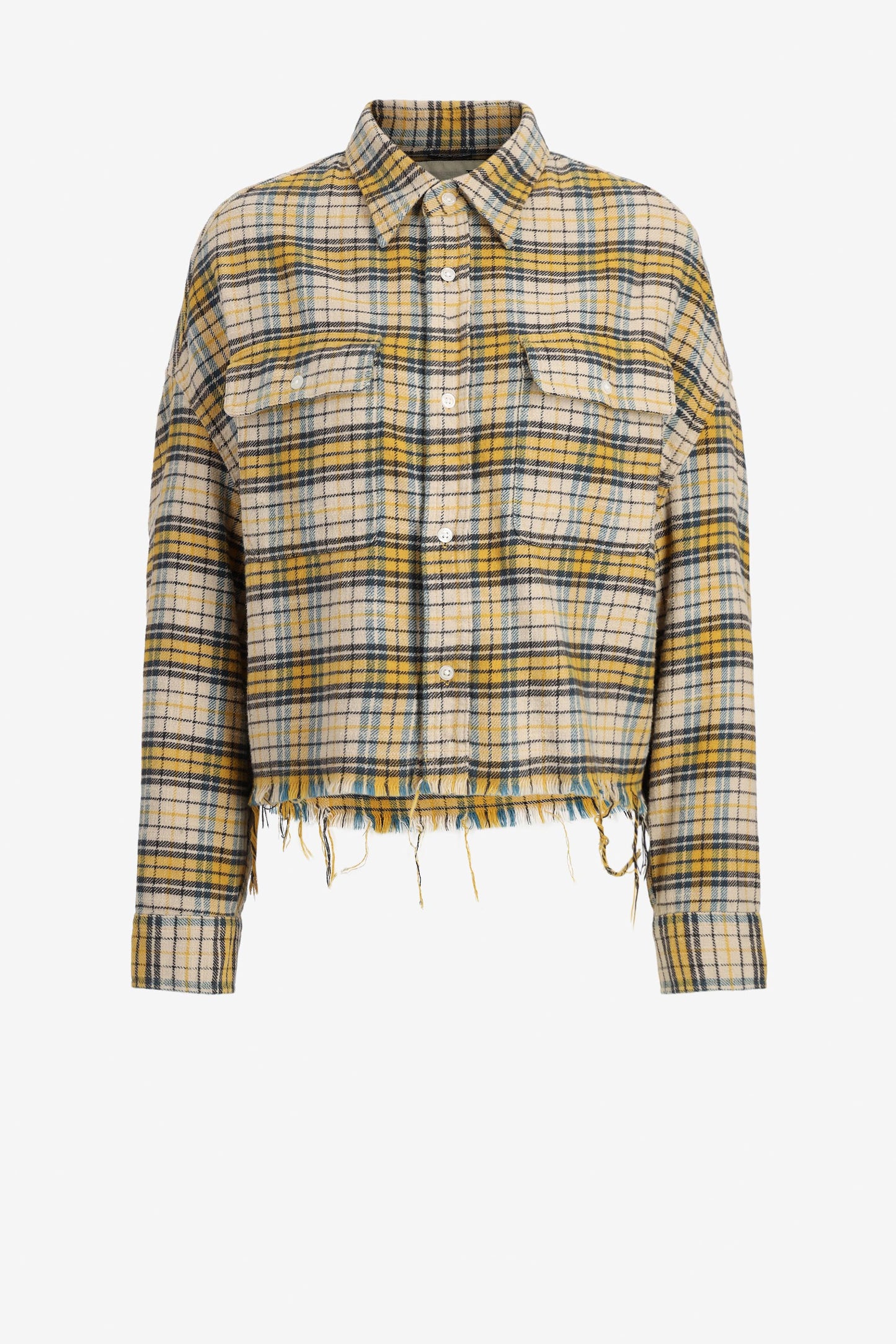 Bluse Cropped in Yellow PlaidR13 - Anita Hass