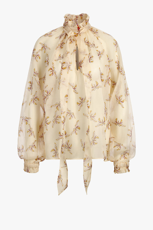 Blouse Cerere in Farfalla Buttercream
