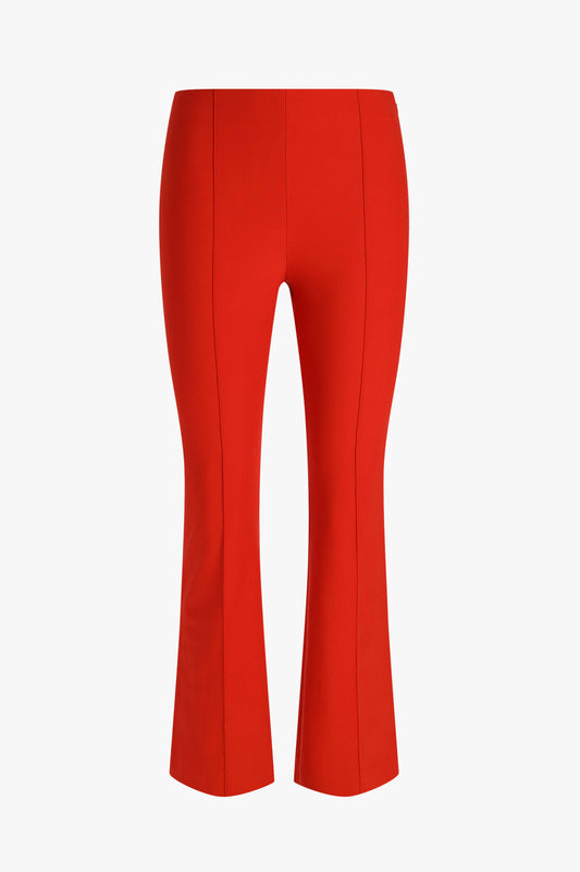 Niki Crop Flare pants in Dark Poppy