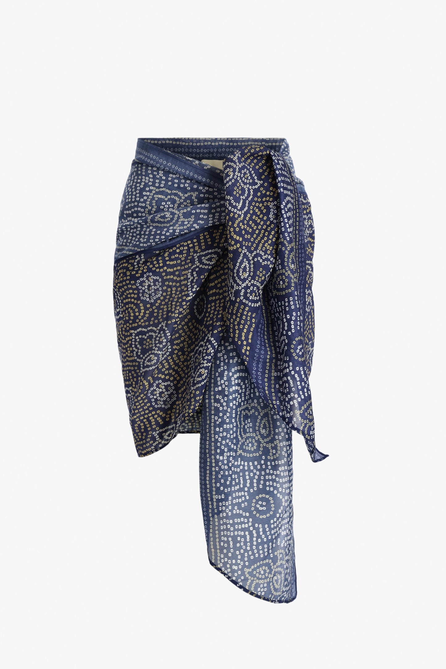 Pareo Lucilia in blu/bronzo chiaro