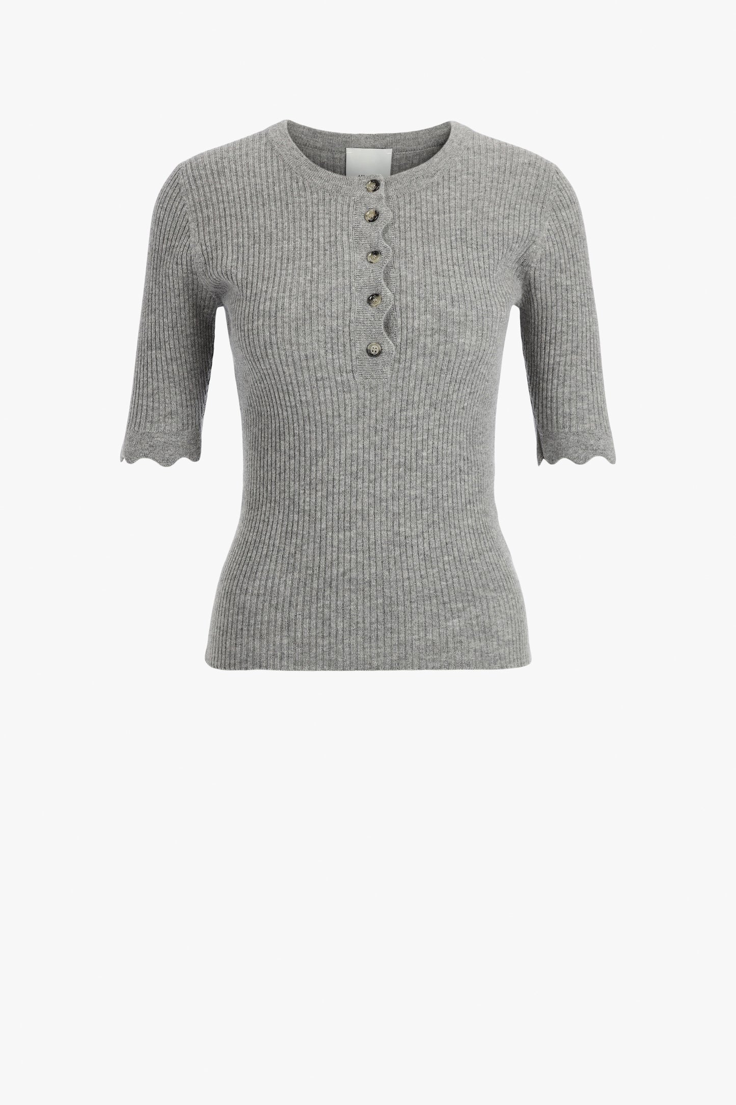 Henley Rib sweater in gray