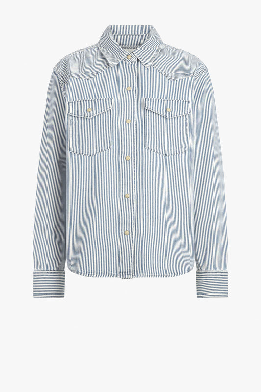 Bluse Byron in Blue Railroad