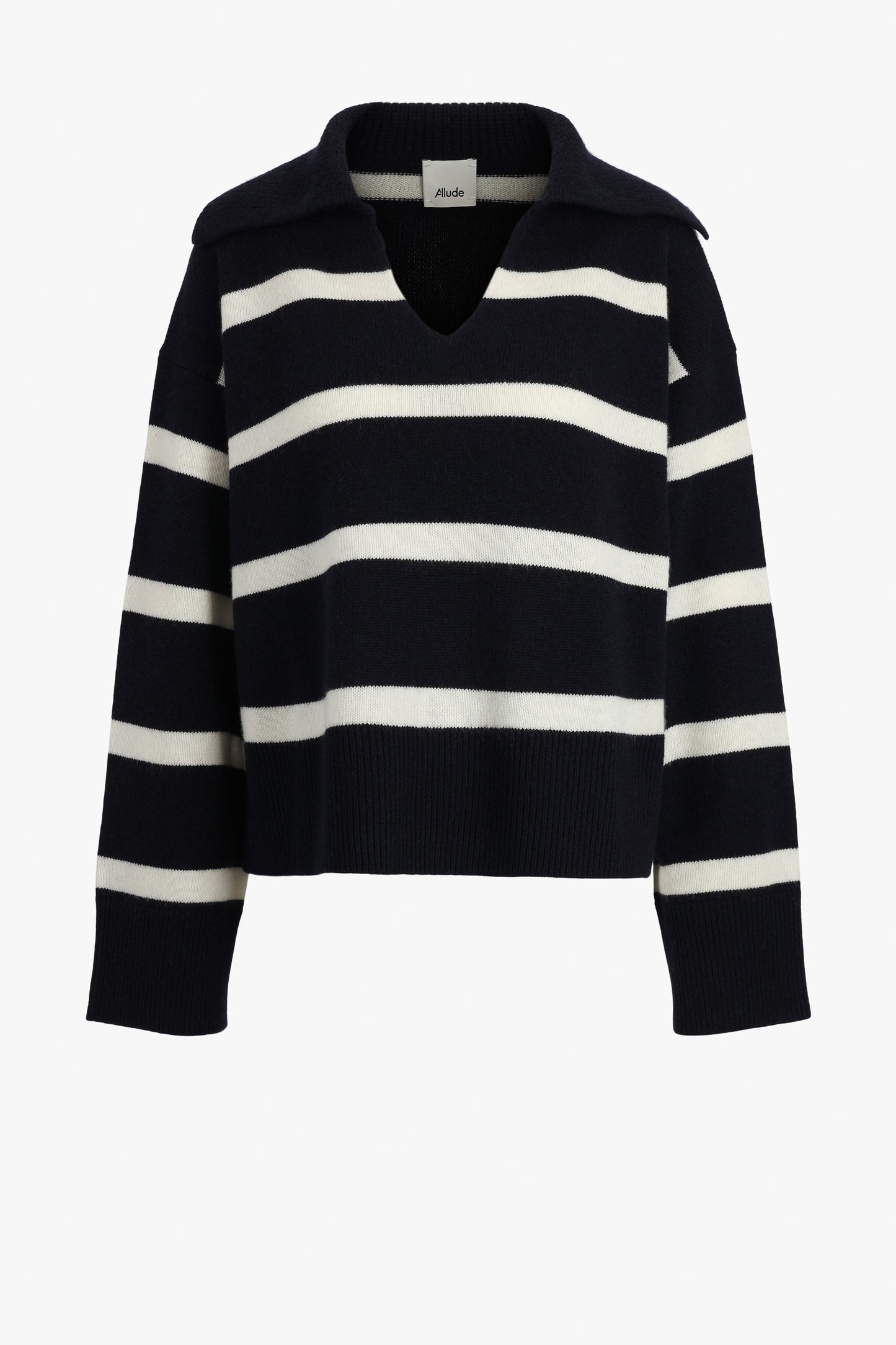 Serafino sweater in navy/ivory
