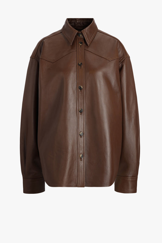 Lederbluse Belty in ChocolateHaikure - Anita Hass