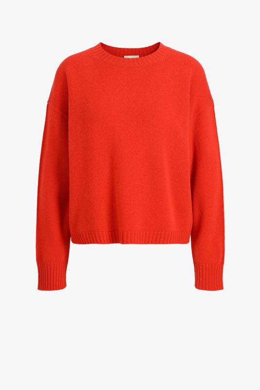 Pullover Wide Round in Burnt Orange