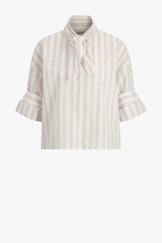 Bluse Tie One On in White/WineTWP Clothing - Anita Hass