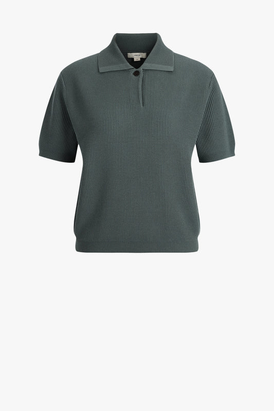 Strickpolo Ribbed in TealstoneVince - Anita Hass