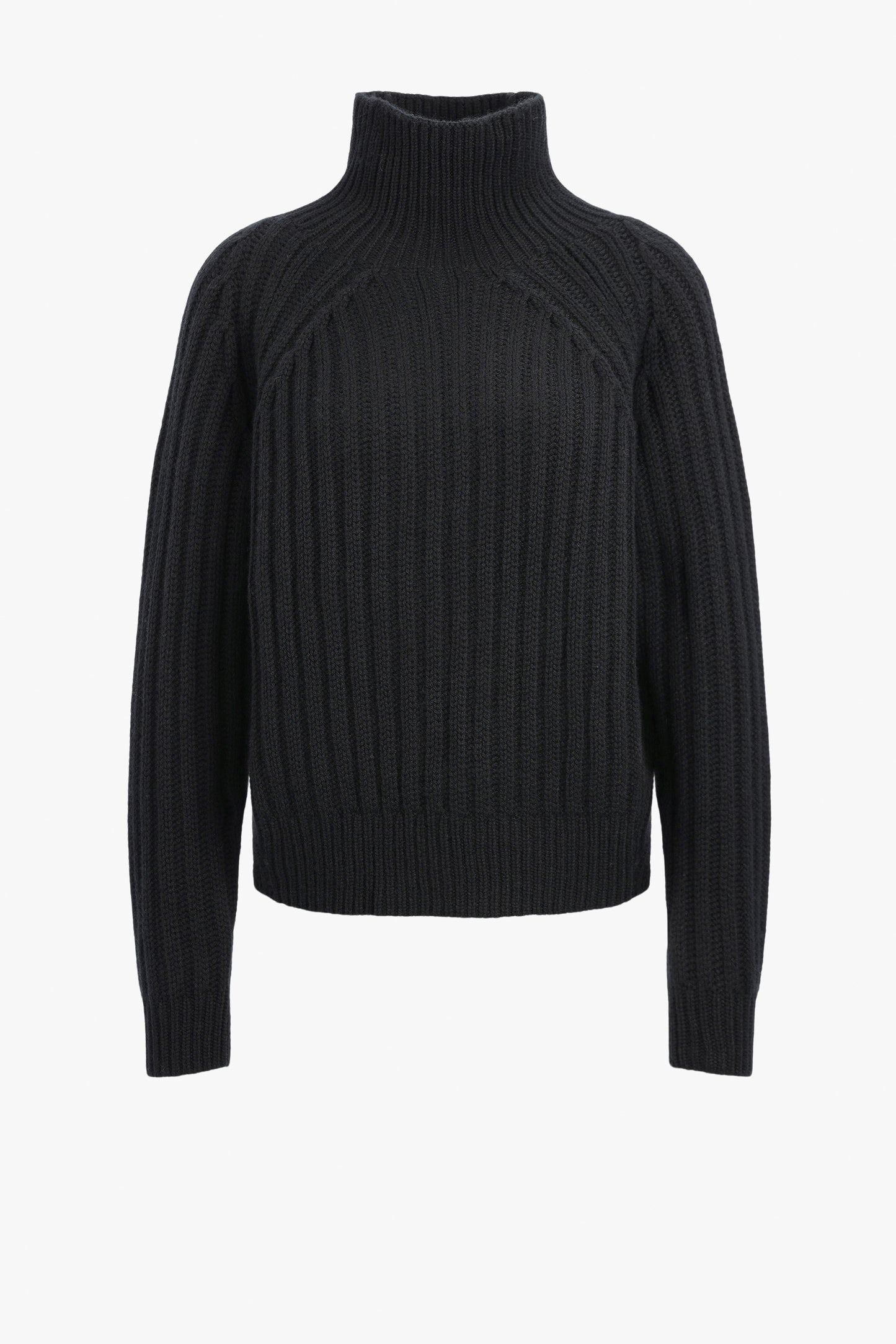 Pullover Rib Mock in SchwarzAllude - Anita Hass