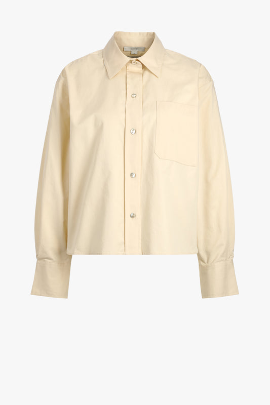 Cropped blouse in ecru