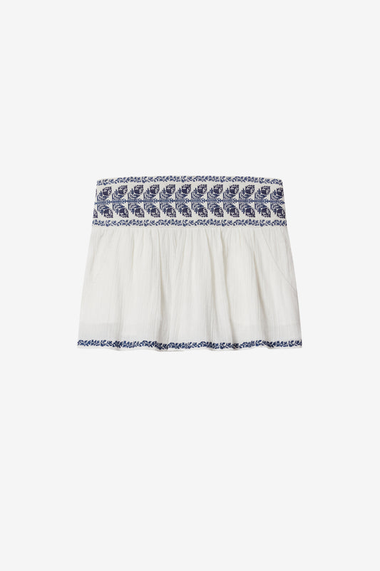 Picadilia skirt in ecru/blue