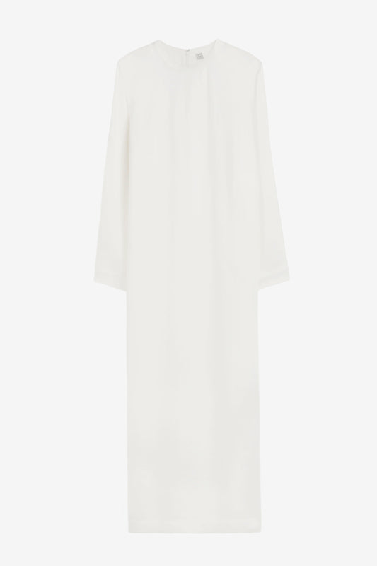 Kleid Long Satin in Weiß