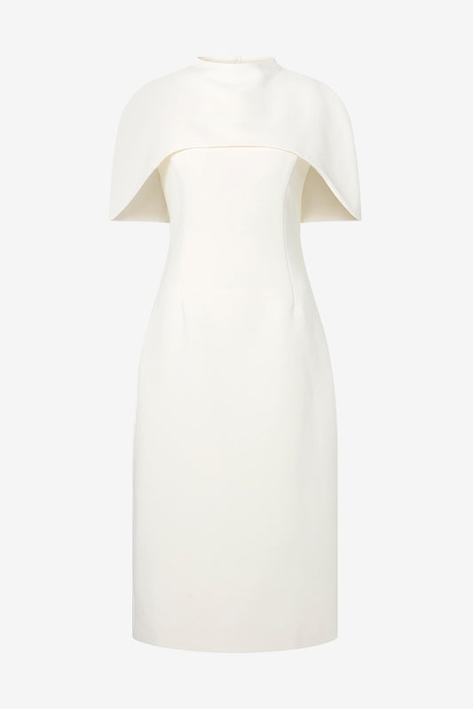 Milena Cape jurk in crème