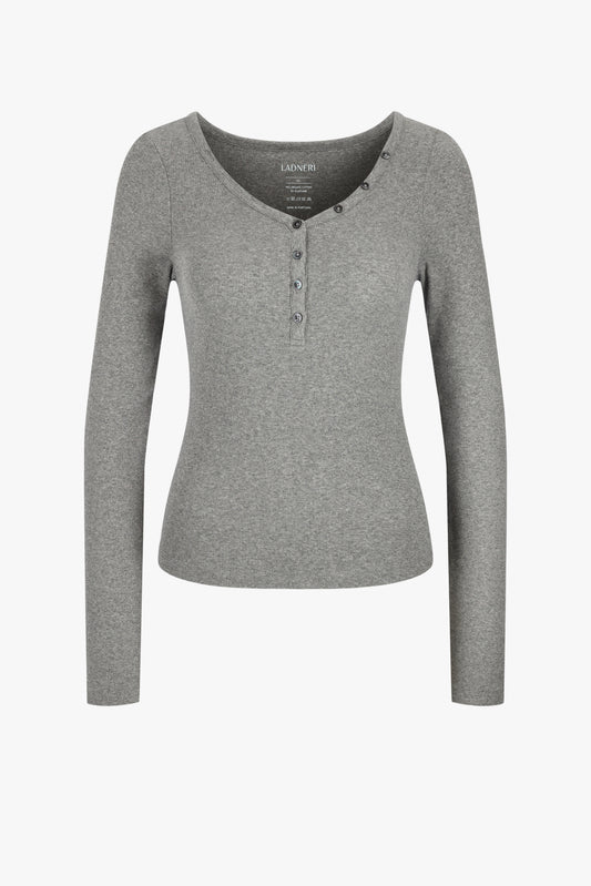 Longsleeve Greta in Grey Melange