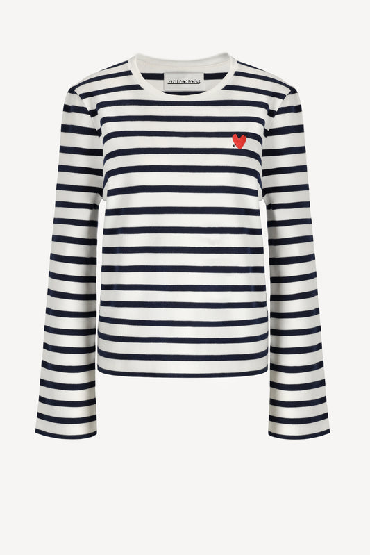 Longsleeve 'Heart' in Navy/IvoryAnita Hass - Anita Hass