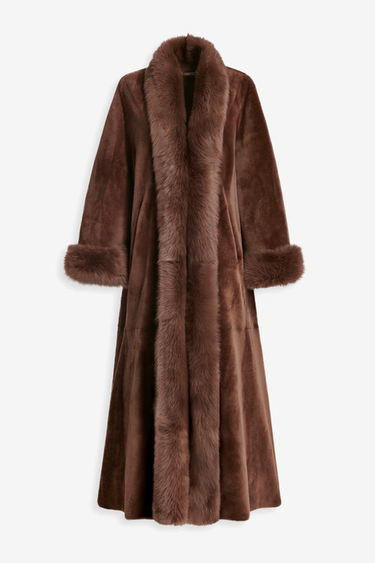 Mantel Sima Shearling in Toffee
