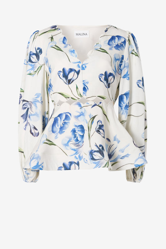 Blusa Maya en azul tulipán