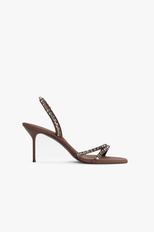 Lidia 70 sandal in Ebano/Grey Diamond