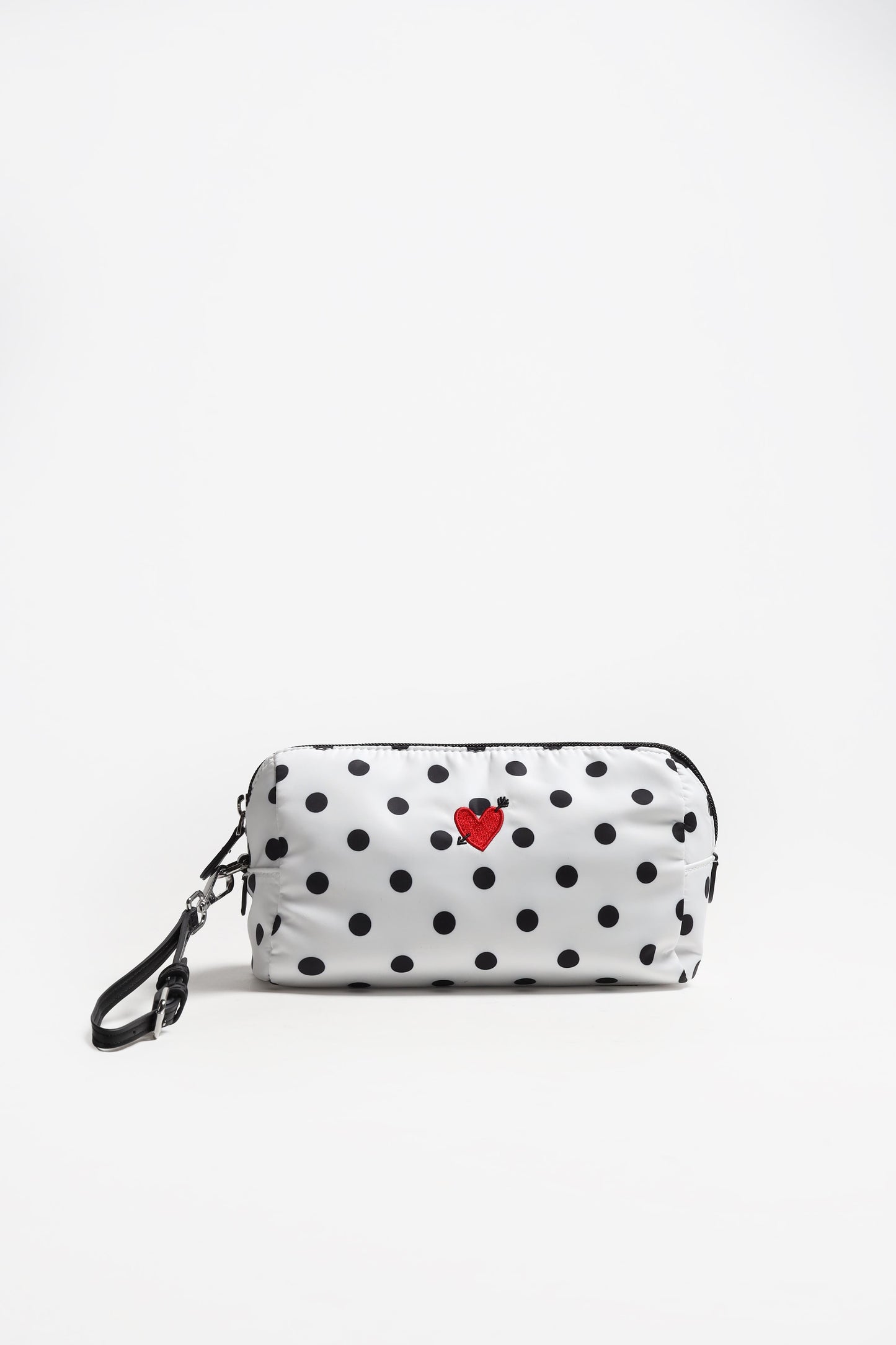 Pouch 'Heart' in Dot Nylon