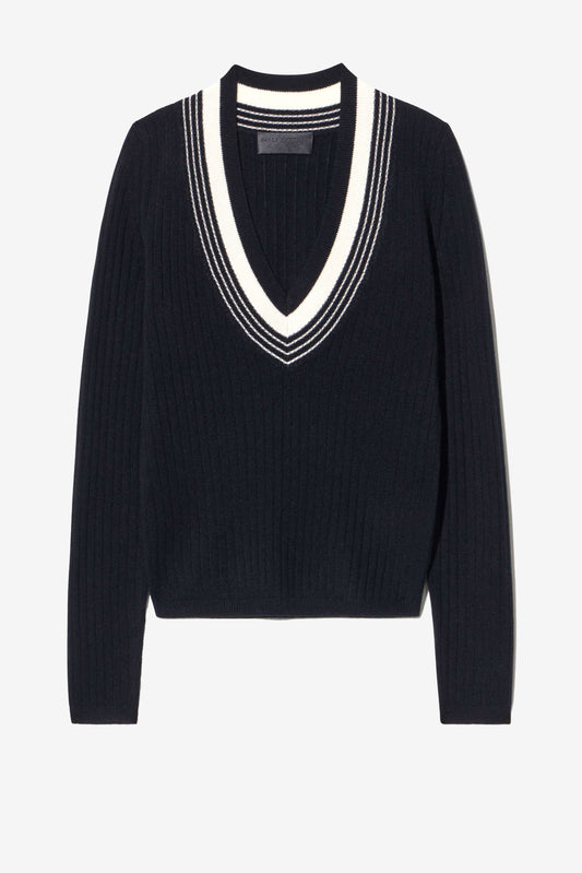 Aziel Sweater in Black/Ivory
