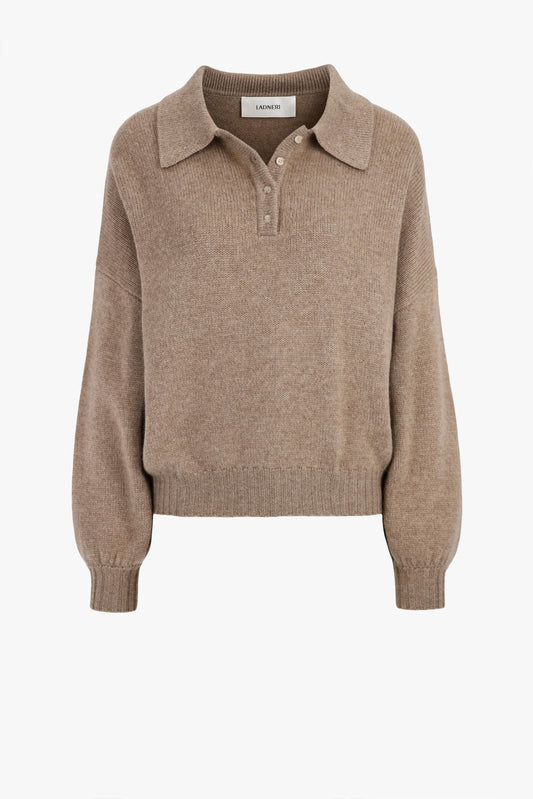 Strickpolo Nia in Warm TaupeLadneri - Anita Hass