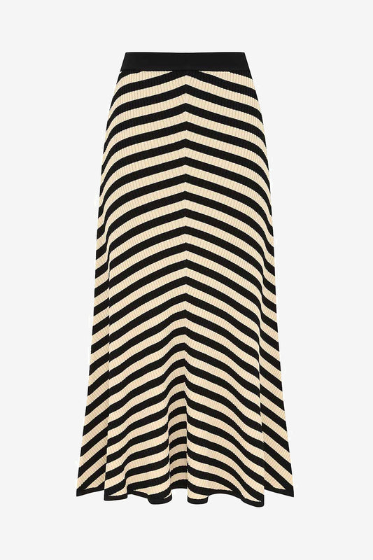 Valiant Deco Skirt in Black/Cream
