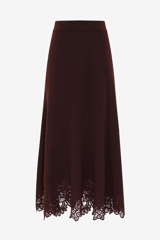 Jupe Valiant Lace, couleur acajou