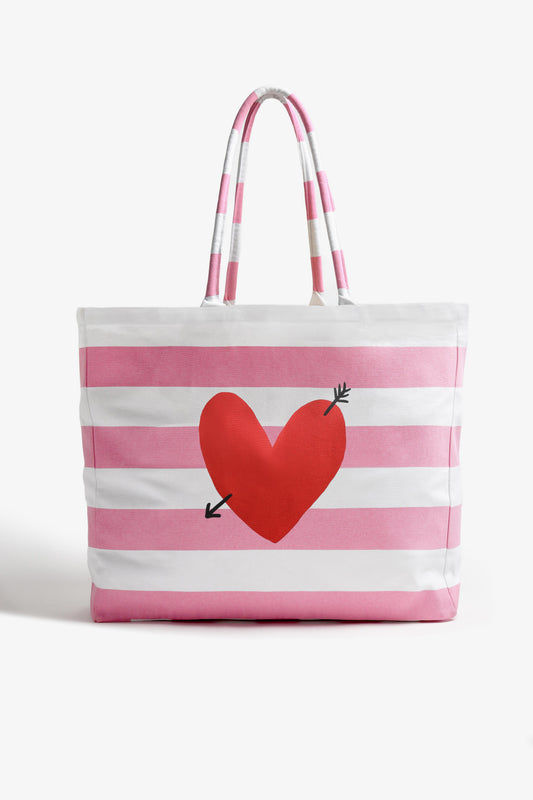 Shopper 'Heart' Large in Bonbon/WeißAnita Hass - Anita Hass