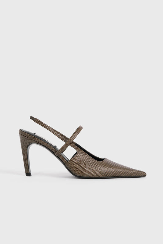 Slingbacks Lizard in Dark OliveToteme - Anita Hass