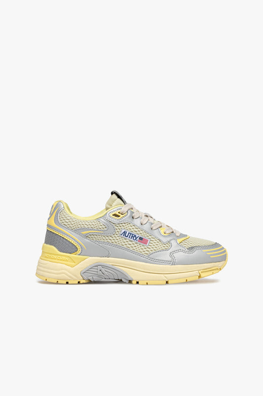 Hyperway sneaker in silver/lemon
