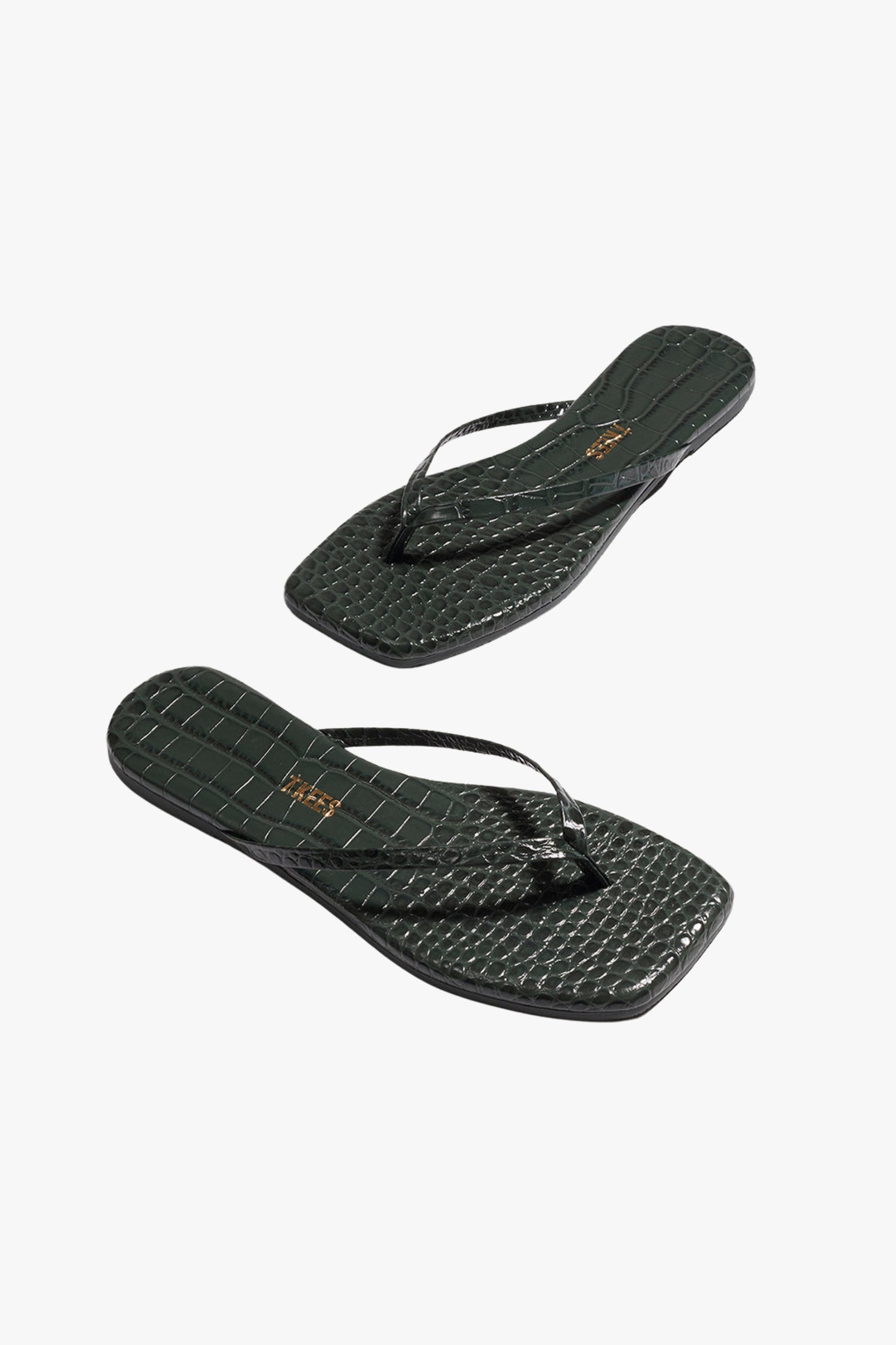 Sandale Lili Square in Croco EmeraldTKees - Anita Hass
