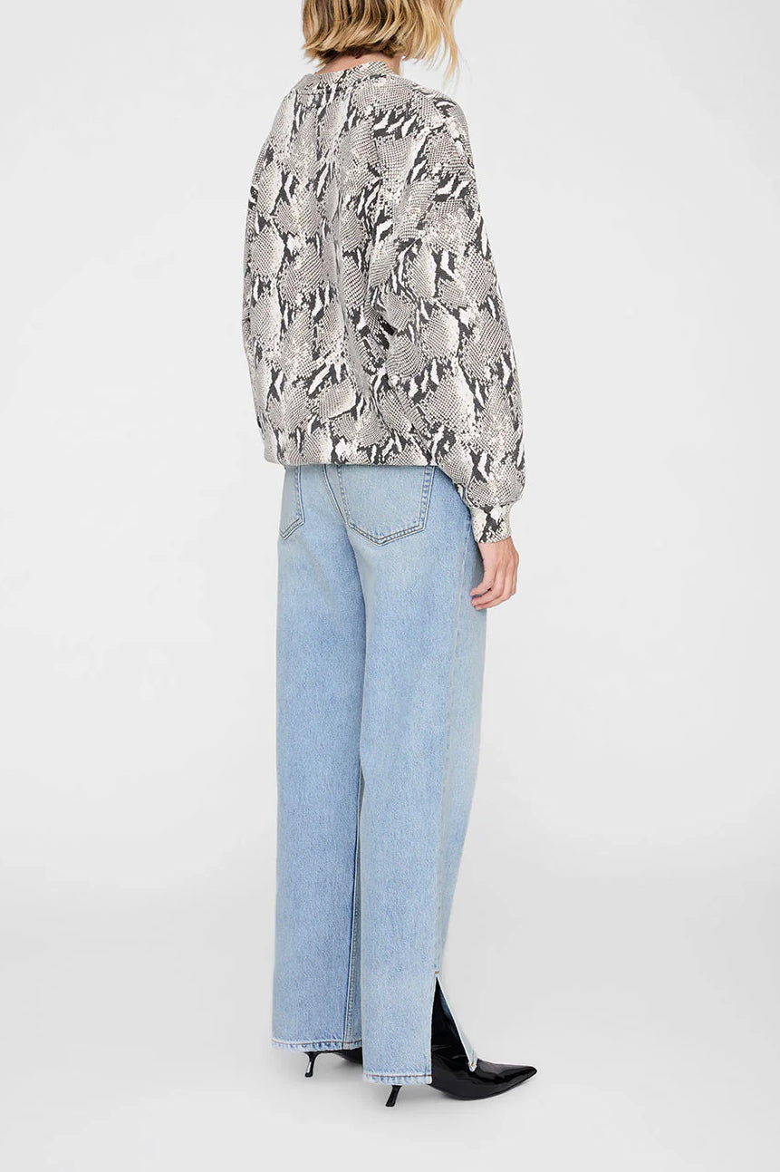 Sweatshirt Miles in Washed PythonAnine Bing - Anita Hass