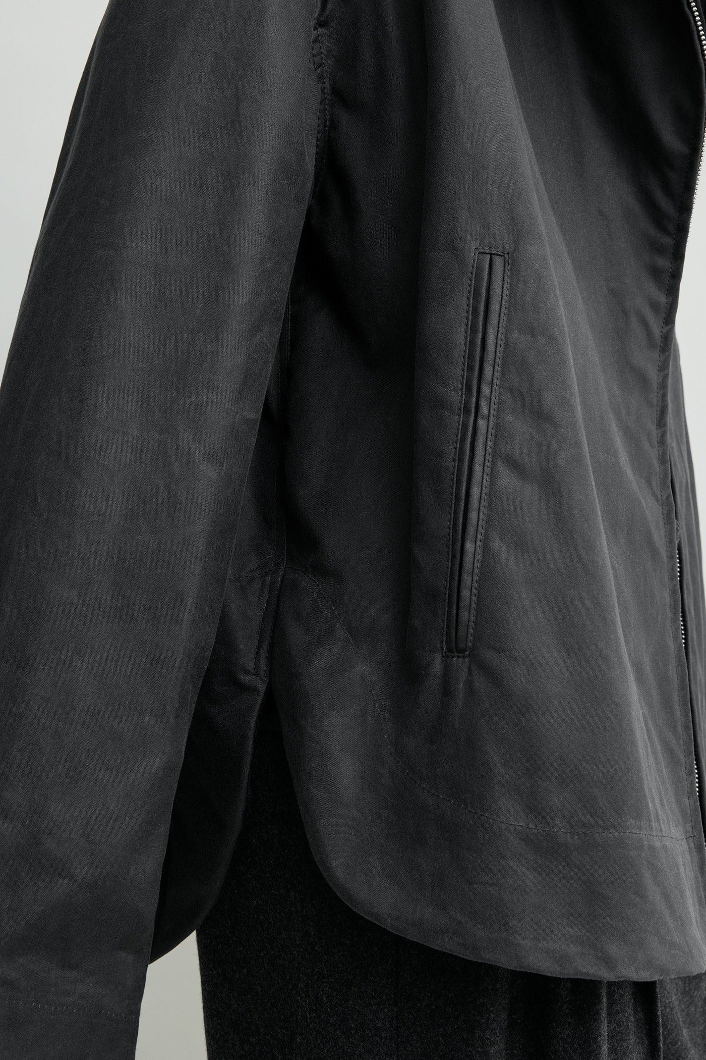 Zipped country jacket in black