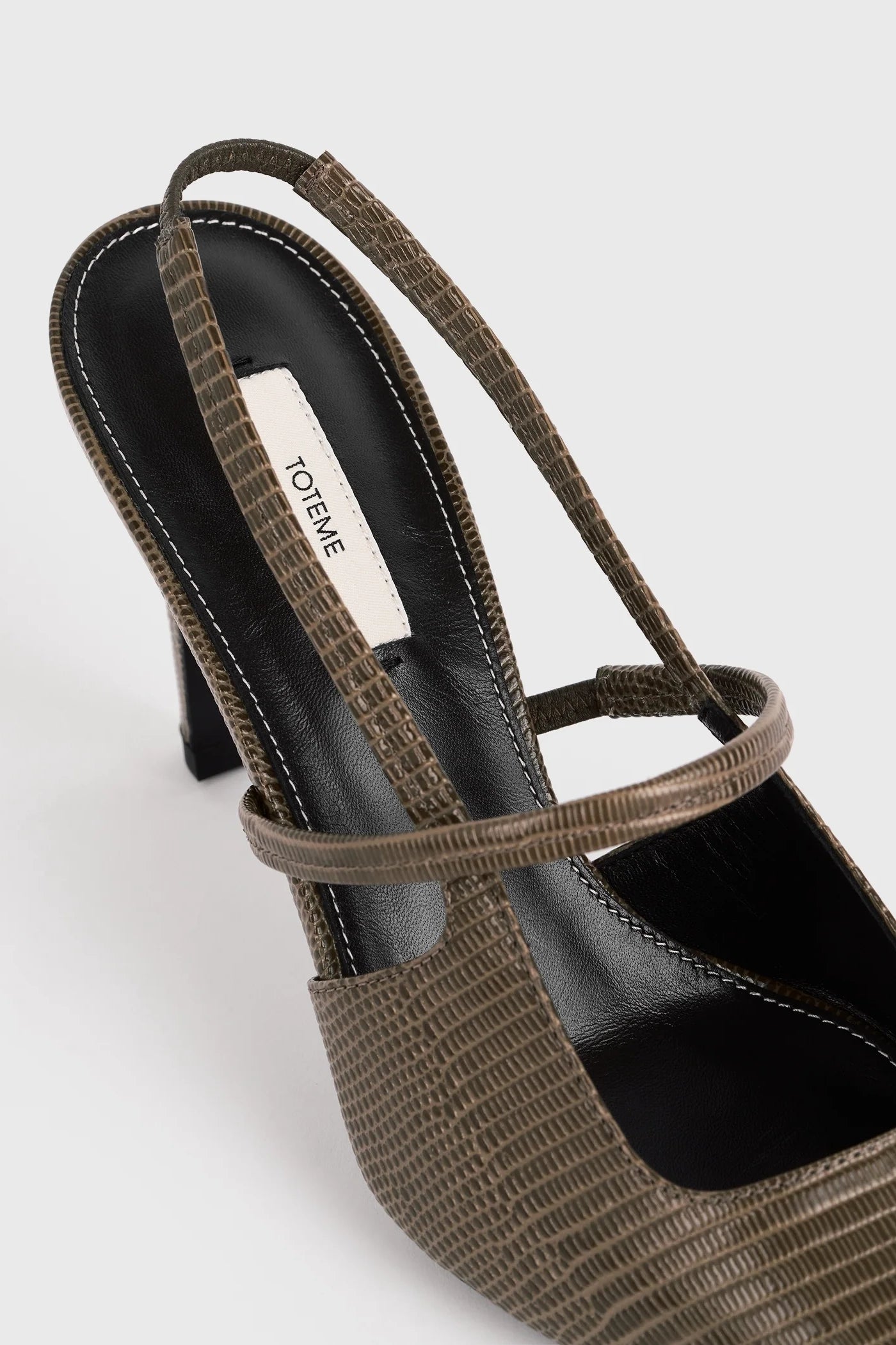 Slingbacks Lizard in Dark OliveToteme - Anita Hass
