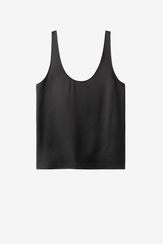 Top Romy Satin in SchwarzAlmada Label - Anita Hass