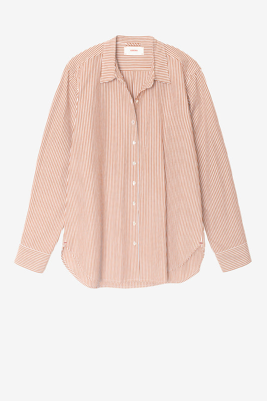 Bluse Beau in Burnt Sienna Stripe