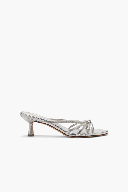 Abby Sandals in Silver by Aeyde - Anita Hass