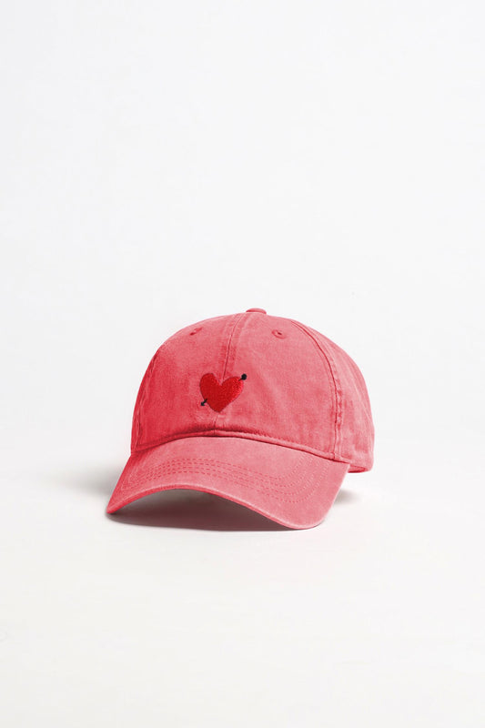 Cap Heart in Washed Red - Anita Hass