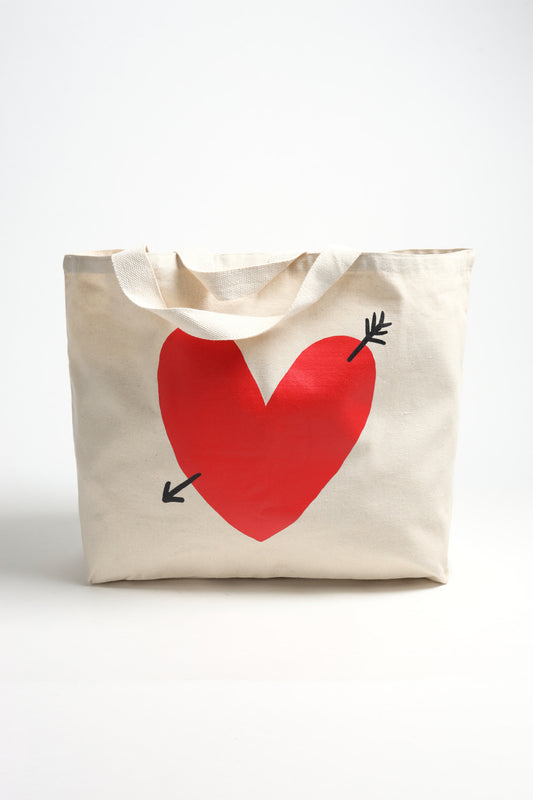 Großer Canvas Shopper mit Herz-Logo - Anita Hass