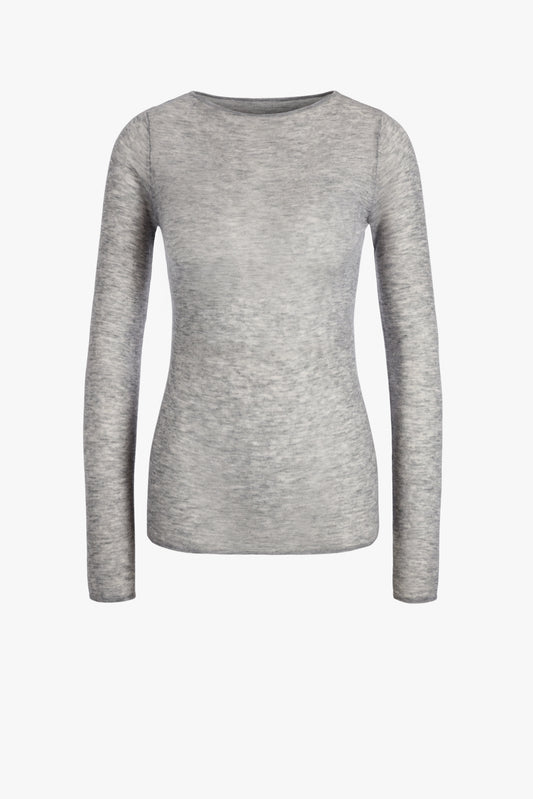 Strickshirt Sheer Touch in Grau - Anita Hass