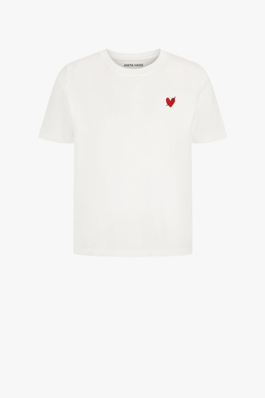 T-Shirt Heart in Weiß – Anita Hass