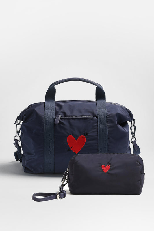Taschen Set 'Heart' in Navy Nylon - Anita Hass